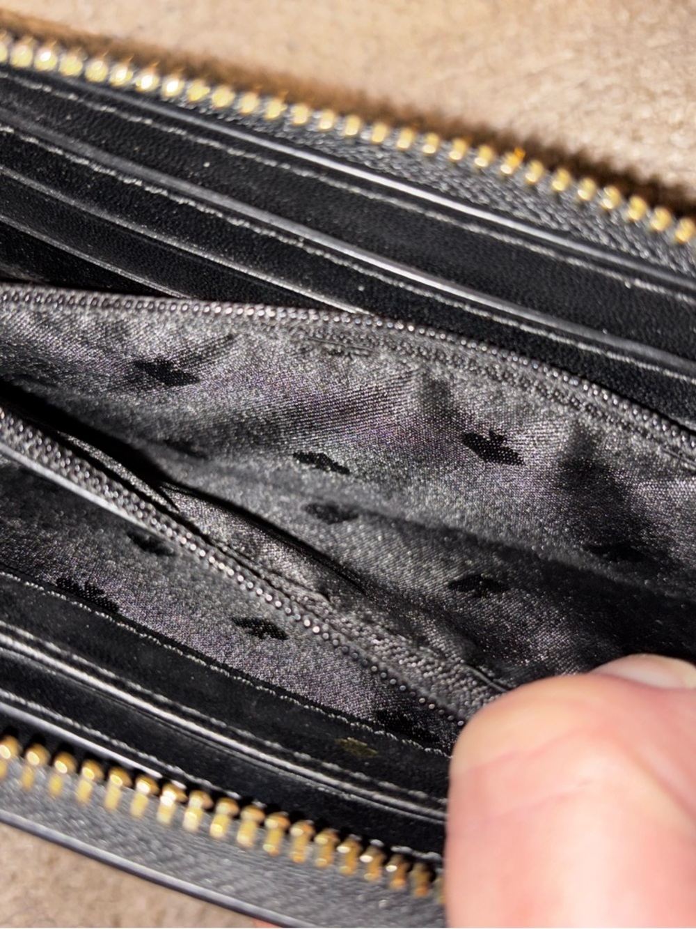 Kate Spade Black Zip Around Continental Wallet Long Wallet Saffiano Leather - Picture 9 of 9